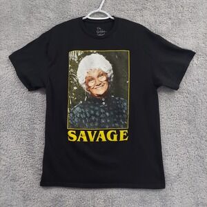 Golden Girls Sophia T-shirt Size Large "Savage" Black Unisex Casual Funny Tee